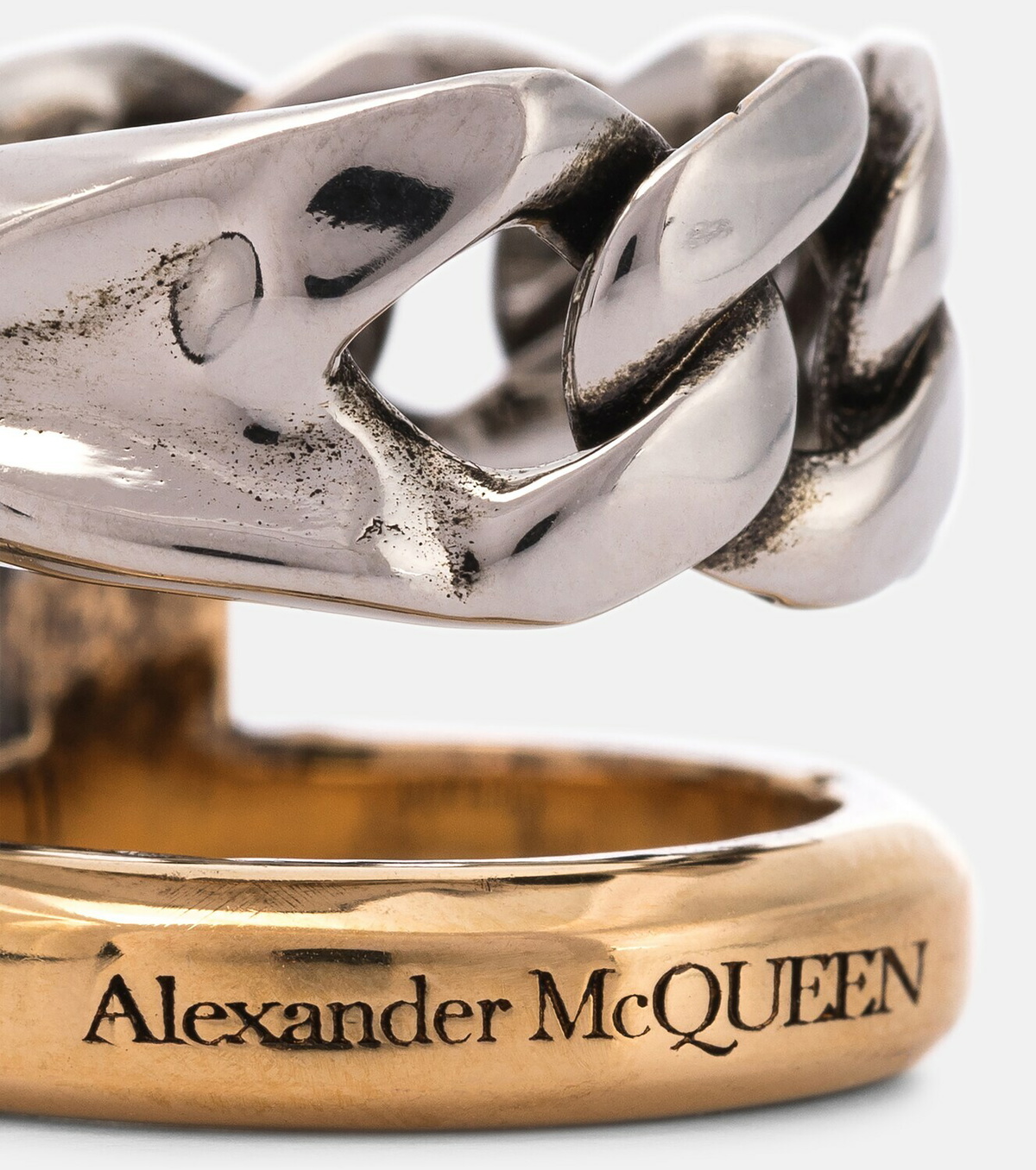 Alexander McQueen Chain trimmed ring Alexander McQueen