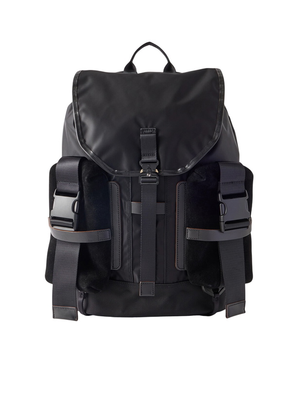 Photo: Master-Piece - Leather and Suede-Trimmed CORDURA® Backpack