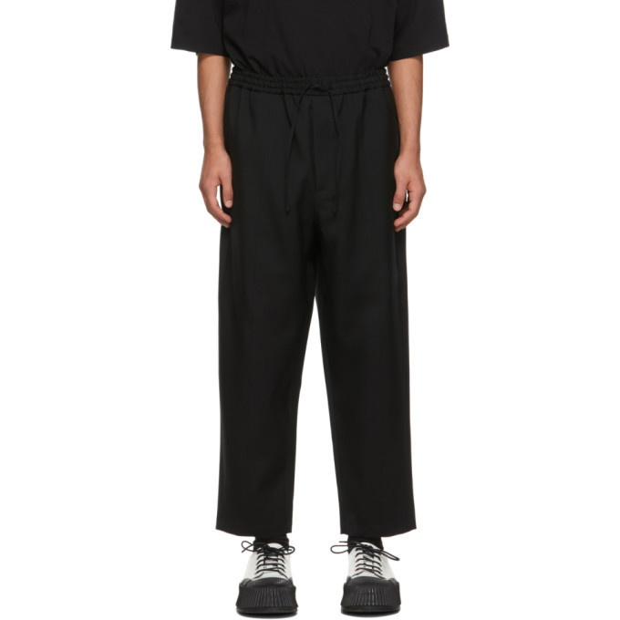 Photo: Jil Sander Black Wool Cropped Trousers