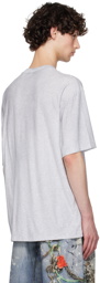 Acne Studios Gray Printed Logo T-Shirt