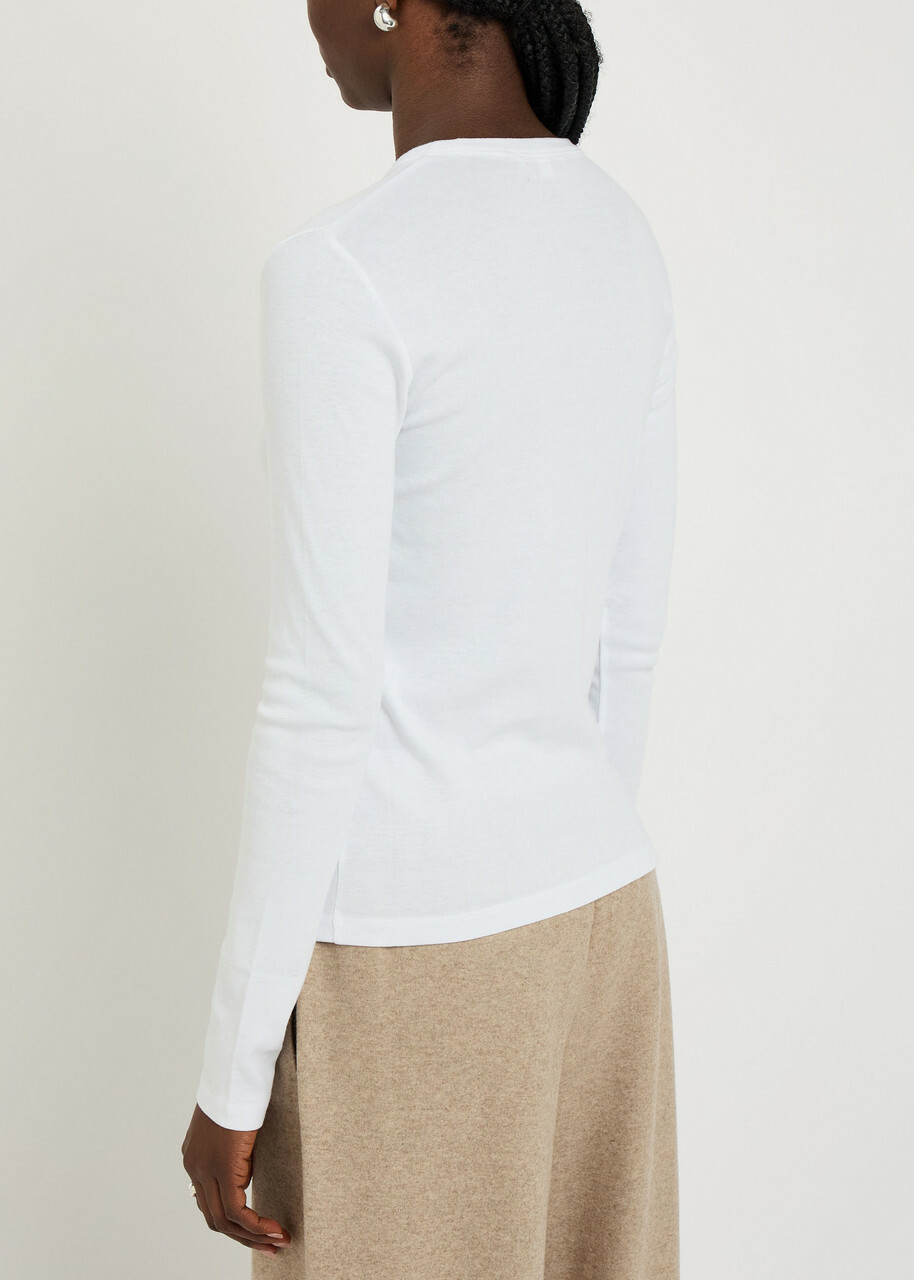 Vince Essential Cotton-blend top White