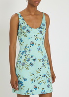 Emilia Wickstead Einna Floral-print Faille Mini Dress Blue