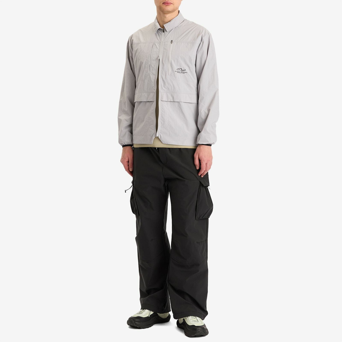 KA_YO_Prototype Men's Overshirt in Light Grey