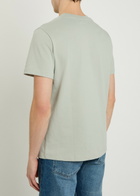 A.P.C. Logo-embroidered Cotton T-shirt Light Grey