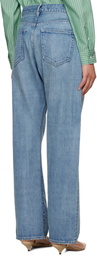 AURALEE Blue Selvedge Faded Light Jeans