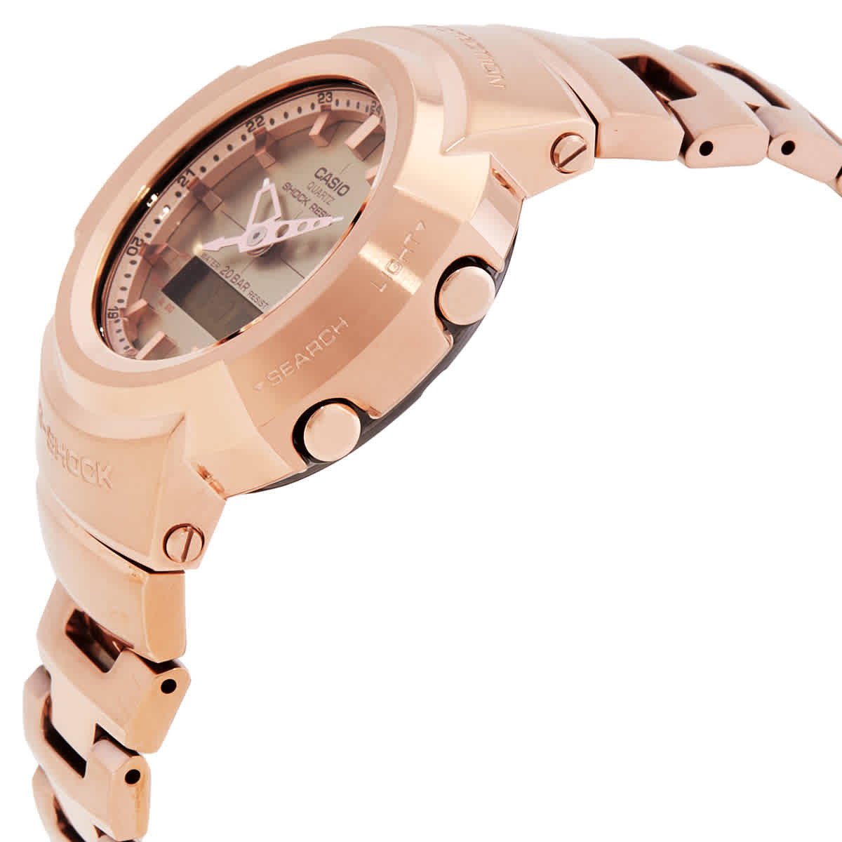 Casio G-Shock AWM-500 Series Quartz Analog-Digital Rose Gold Dial Watch AWM-500GD-4ADR