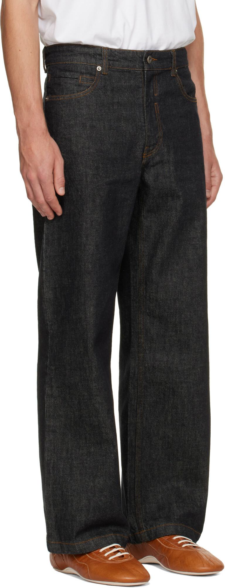 COOR Navy Rigid Semi Flare Jeans