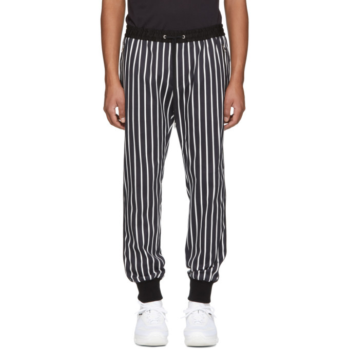 Photo: Dolce and Gabbana Black and White Striped Lounge Pants