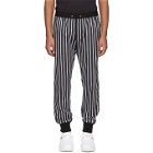 Dolce and Gabbana Black and White Striped Lounge Pants
