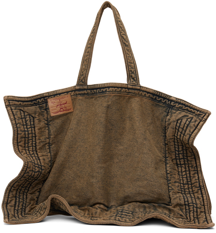 Photo: Y/Project Beige Maxi Wire Cabas Denim Tote