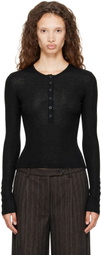 mfpen Black Long Sleeve Henley