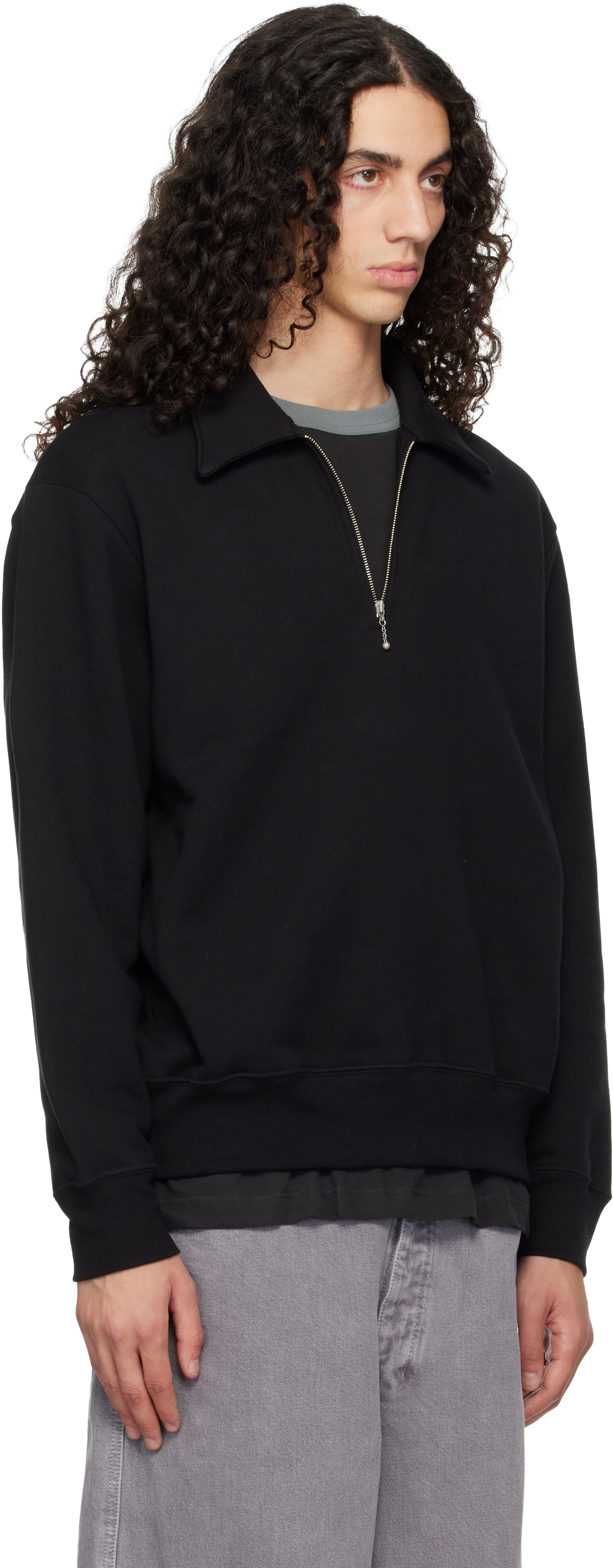 Lady White Co. Black Quarter Zip Sweatshirt