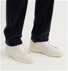 Dunhill - Hallmark Embossed Leather Sneakers - White