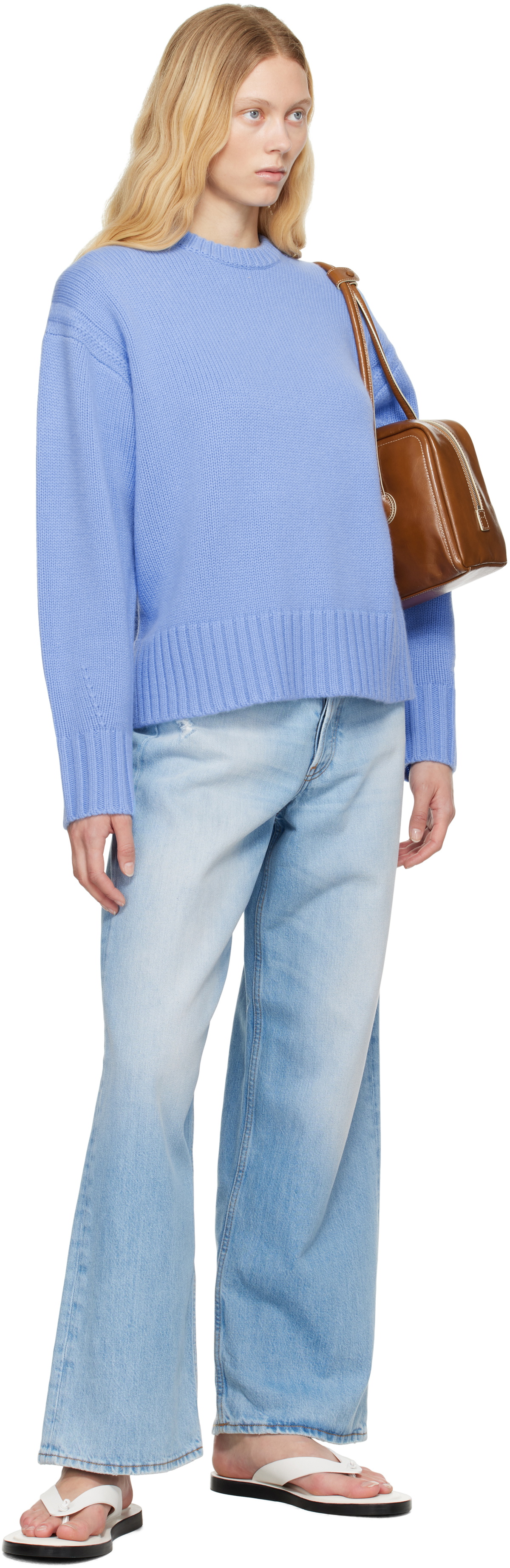 Guest in Residence Blue Cozy Crew Sweater