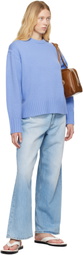Guest in Residence Blue Cozy Crew Sweater