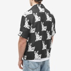 AMIRI Men's Rabbit All Over Bowling Shirt in Black/White