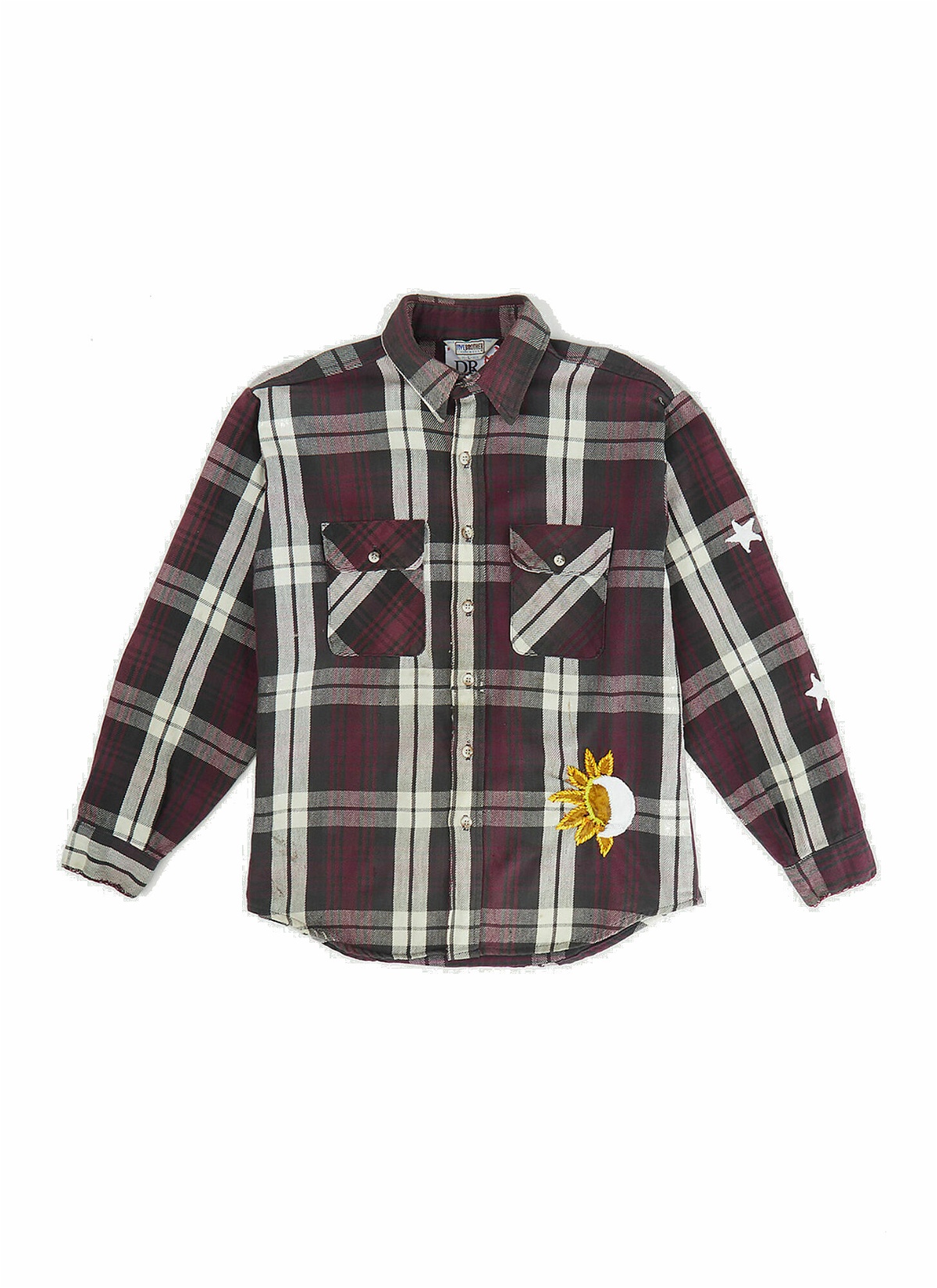 Photo: Scalloped Flannel Shirt in Burgundy