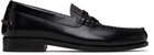 Paul Smith Black 'Signature Stripe' Leather 'Lido' Loafers