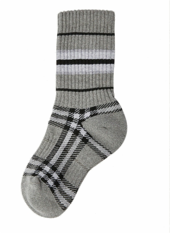 Photo: Striped Socks in Grey