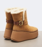Chloé Nama suede platform ankle boots