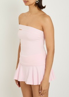 Skims Asymmetric Stretch-cotton top Pink