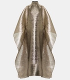 Taller Marmo Mirage belted sheer wool-blend kaftan