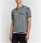 Missoni - Slim-Fit Space-Dyed Cotton Polo Shirt - Blue