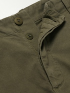 Folk - Assembly Garment-Dyed Pleated Cotton-Canvas Trousers - Brown