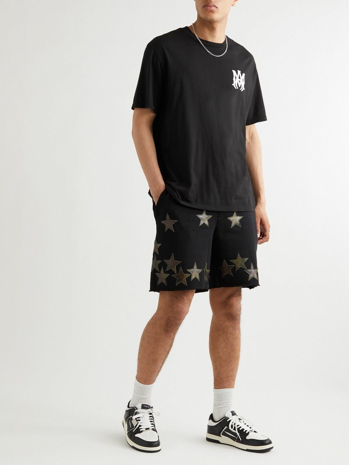 AMIRI - Skel-Top Colour-Block Leather Sneakers - Black