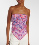 Rixo Menno printed silk top
