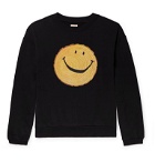 KAPITAL - Printed Loopback Cotton-Jersey Sweatshirt - Black