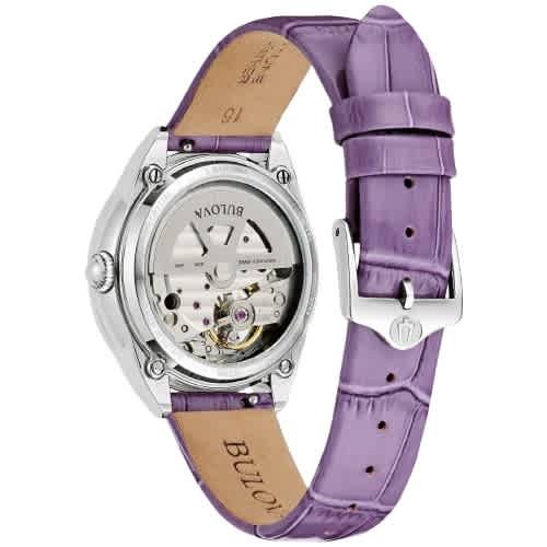 Bulova Sutton Automatic Floral Open Heart Dial Ladies Watch 96L339