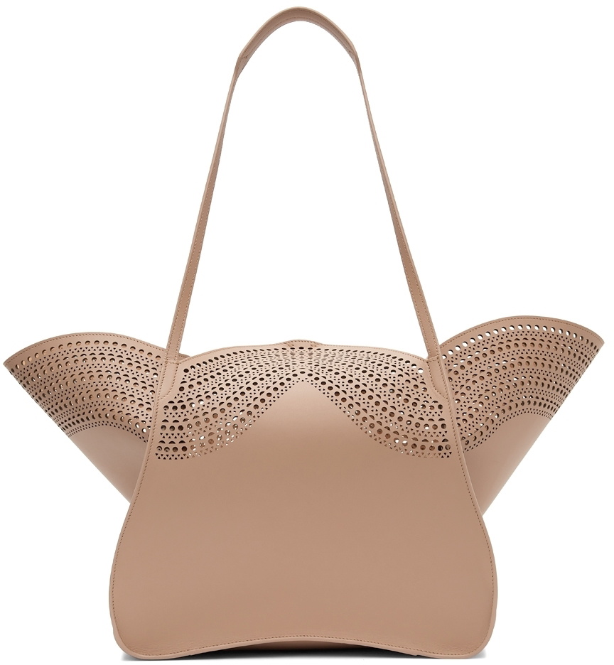 ALAÏA Beige Mini Lili 24 Tote ALAÏA