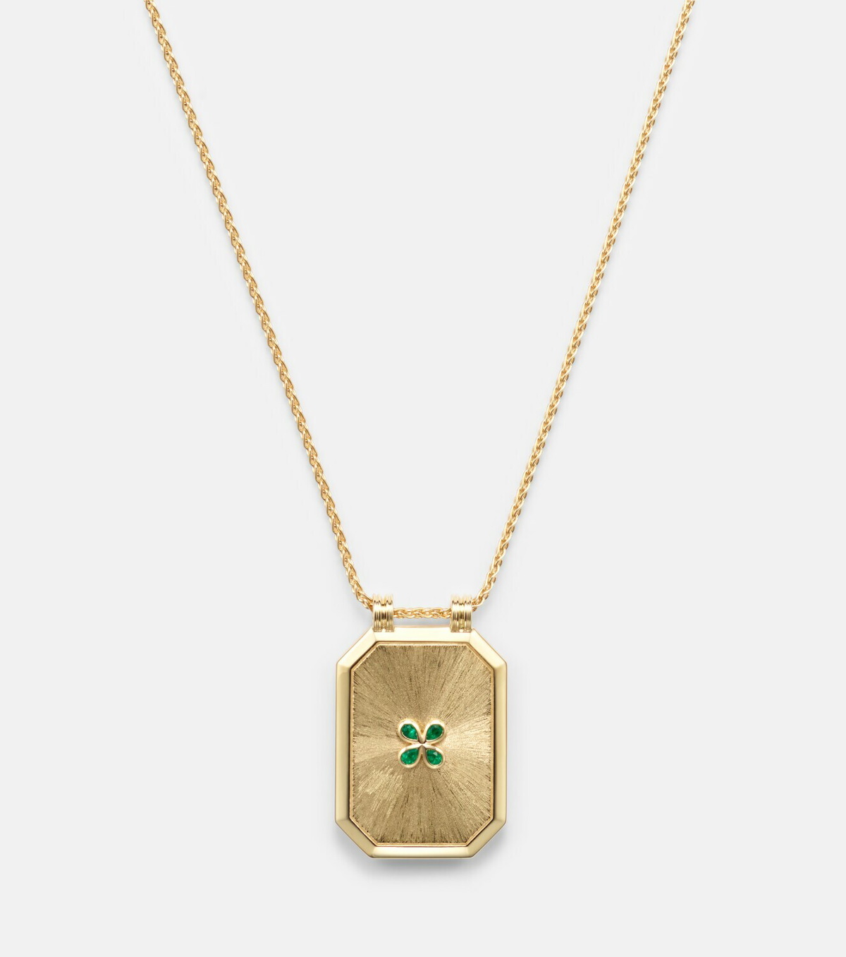 Marie Lichtenberg Luck 18kt gold pendant necklace with emerald