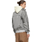 Stone Island Gray 4100064 Nylon Metal ECONYL Watro-TC Bomber Jacket