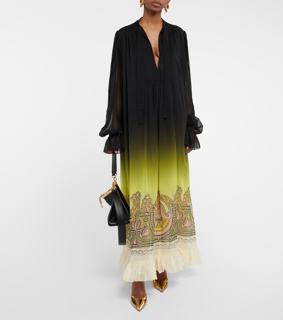 Etro Printed silk maxi dress Etro