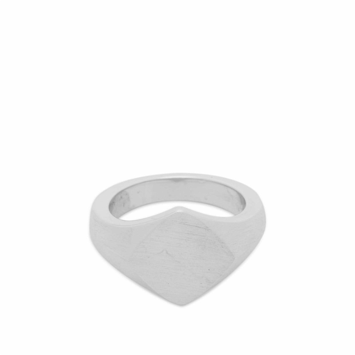 Photo: Serge DeNimes Men's Brushed Rhombus Ring in Sterling Silver