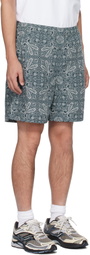 DAIWA PIER39 Navy Paisley Tech Marine Shorts