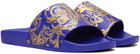 Versace Jeans Couture Blue Garland Slides