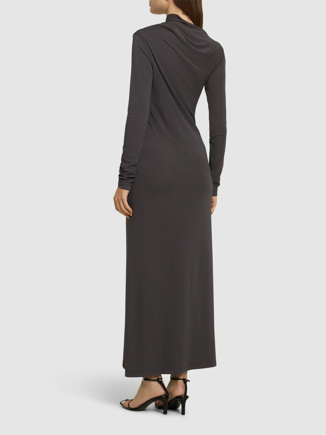 convertible jersey dress Short Fitted Dress By Poly USA 7020 L / Lavender main image 0