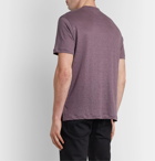 Brioni - Mélange Linen T-Shirt - Purple