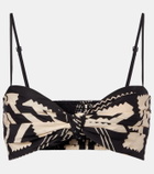 Johanna Ortiz Printed cotton bra top