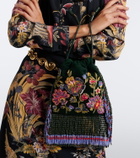 Etro Kalispera Small beaded suede shoulder bag