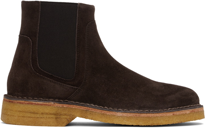 Photo: A.P.C. Brown Theodore Chelsea Boots