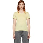 Isabel Marant Etoile Yellow Linen Kiliann T-Shirt