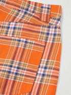 Collina Strada - Clover Checked Cotton-Flannel Trousers - Orange