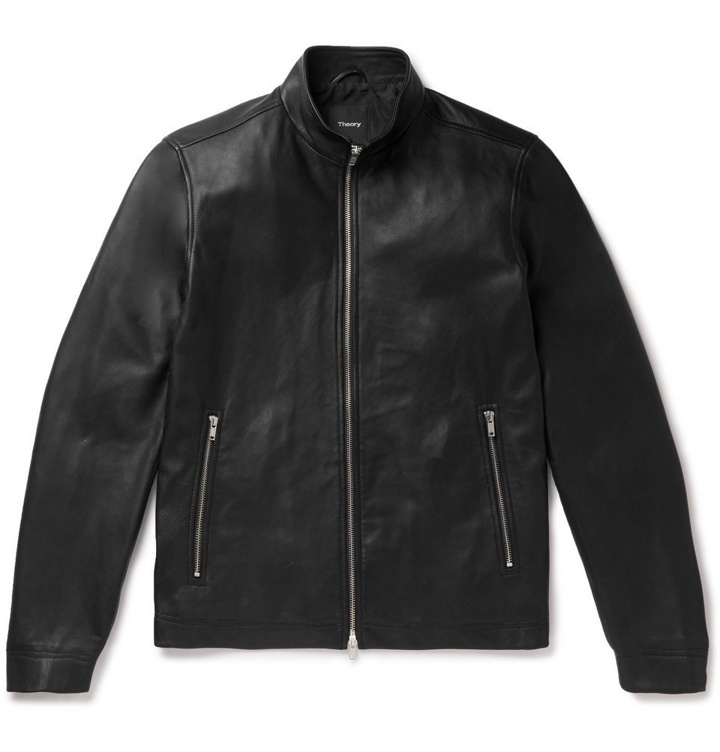Photo: Theory - Morvek Slim-Fit Leather Jacket - Black