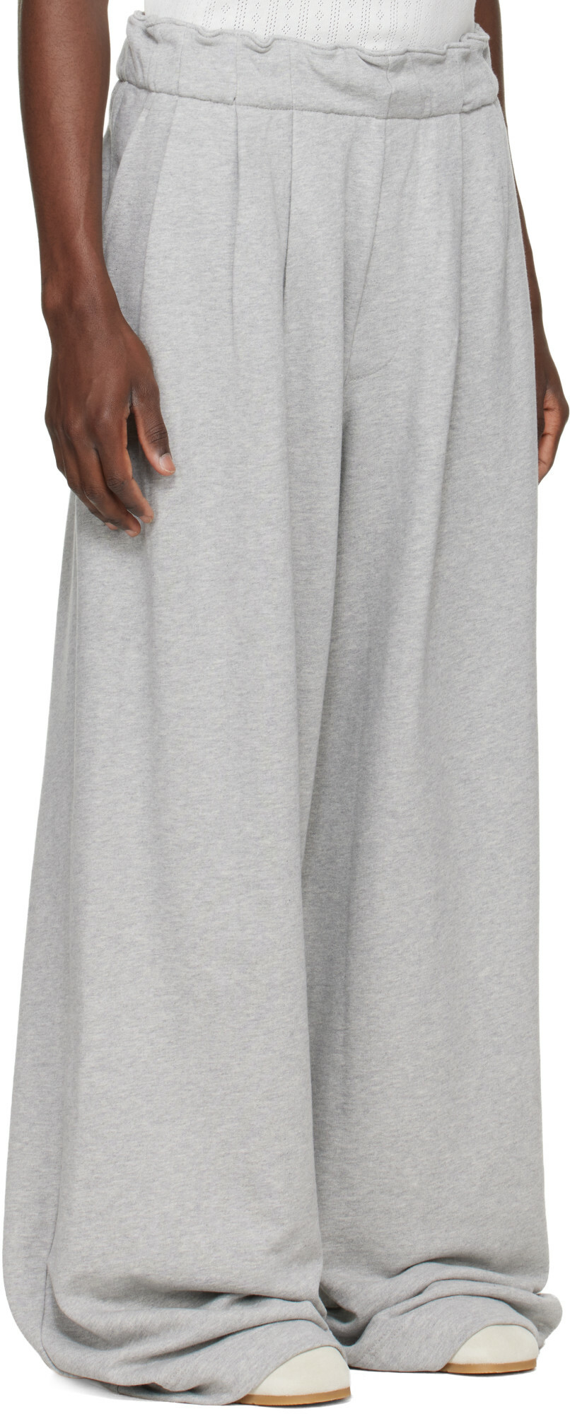 Dries Van Noten Gray Pleated Sweatpants