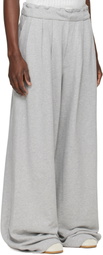 Dries Van Noten Gray Pleated Sweatpants
