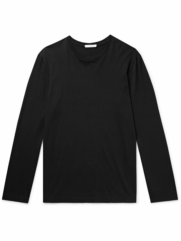 Photo: The Row - Leon Cotton-Jersey T-Shirt - Black